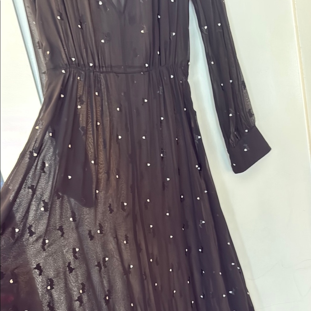 Fleur  du Mal Black Dress with White Accents